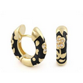 Lauren G. Adams Flowers by Orly - Small Huggie Earrings (Gold/Black)